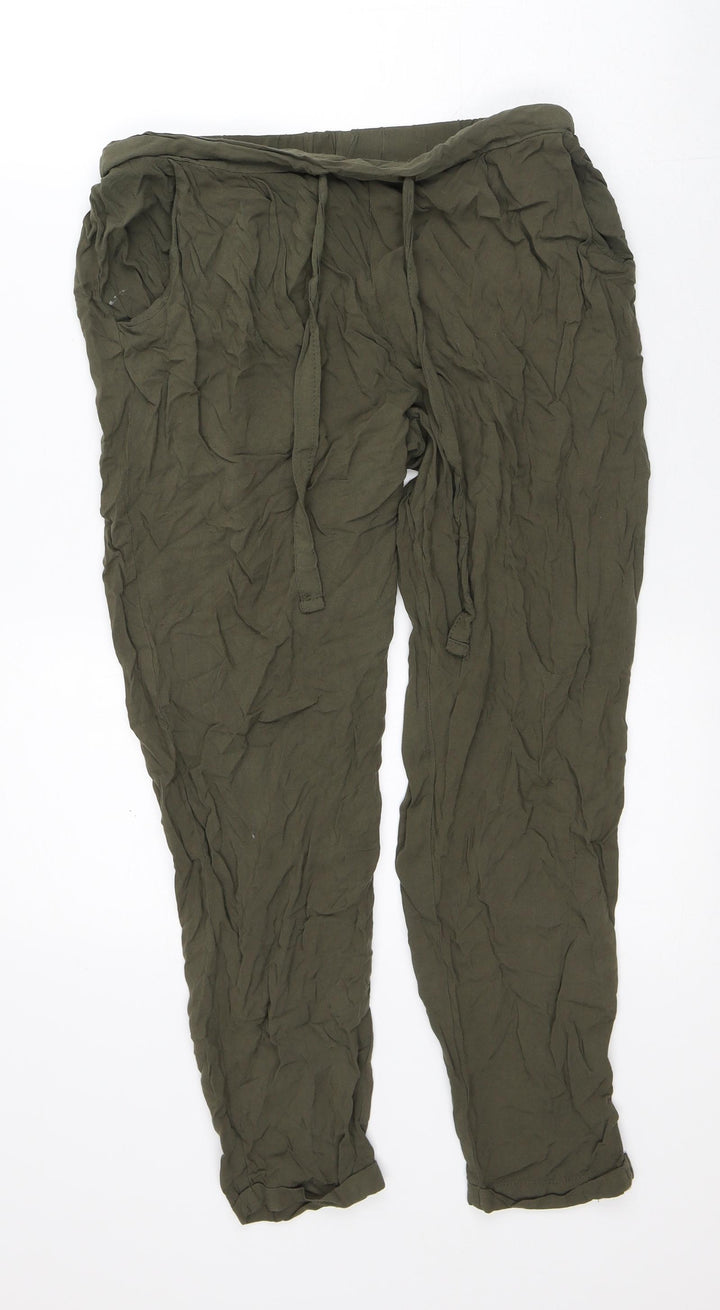Atmosphere Womens Green  Viscose Capri Trousers Size 10 L23 in Regular