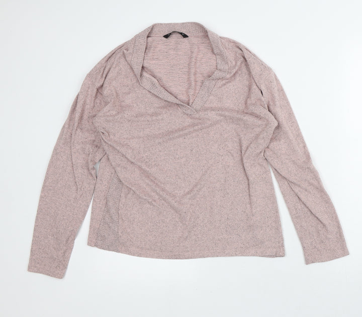 Dunnes Stores Womens Pink Geometric Polyester Pullover Sweatshirt Size M