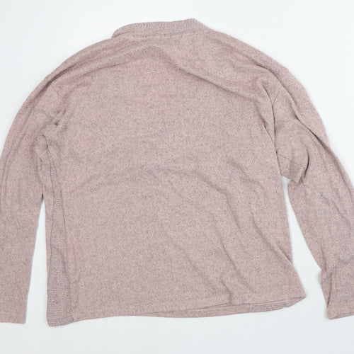 Dunnes Stores Womens Pink Geometric Polyester Pullover Sweatshirt Size M