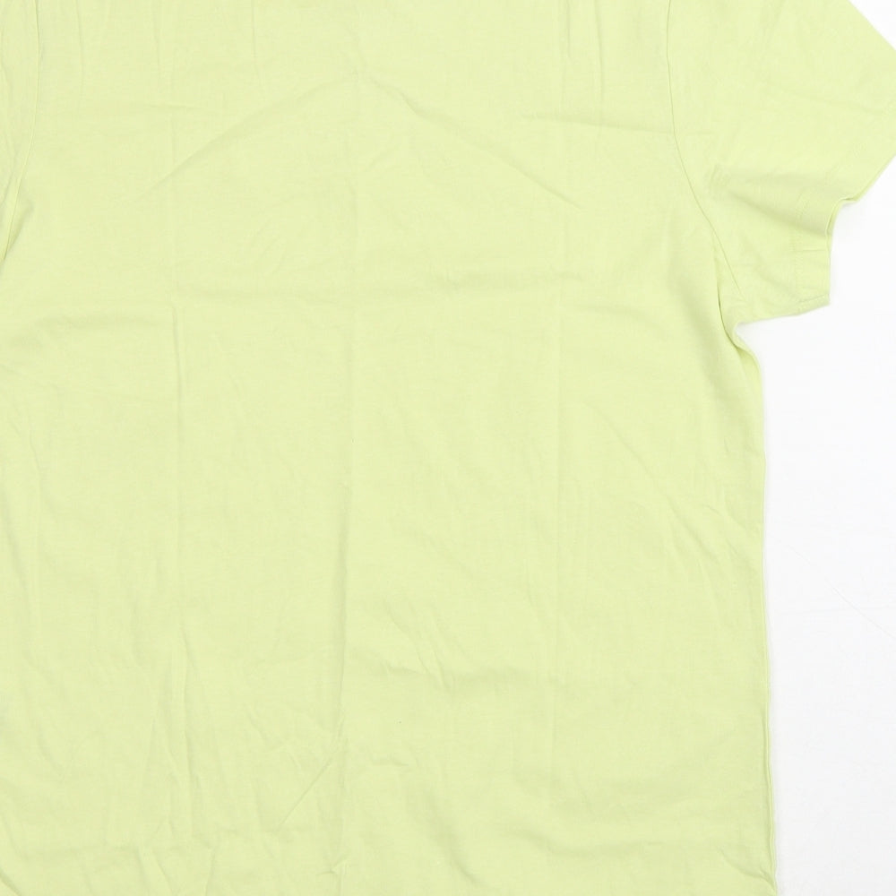 Primark Womens Green  100% Cotton Basic T-Shirt Size 12 Round Neck
