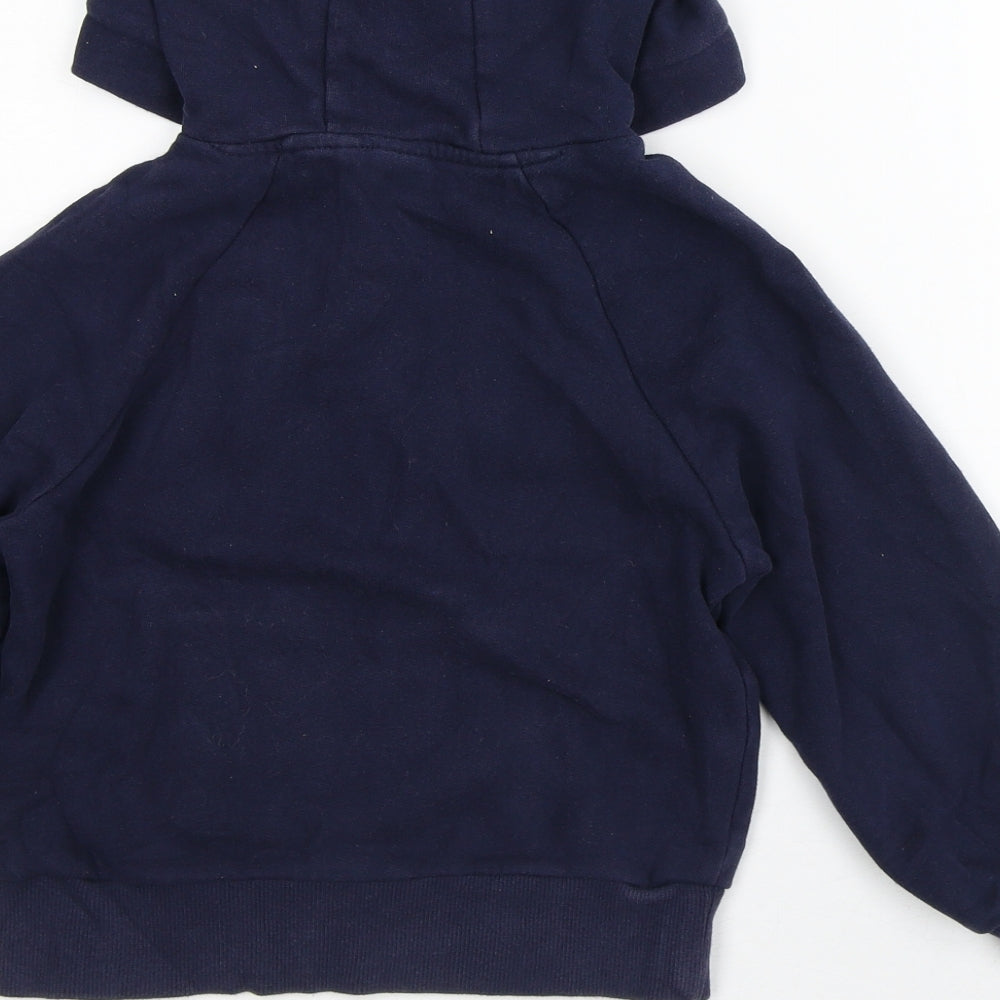 NEXT Girls Blue  Polyester Pullover Hoodie Size 7 Years   - Rainbow