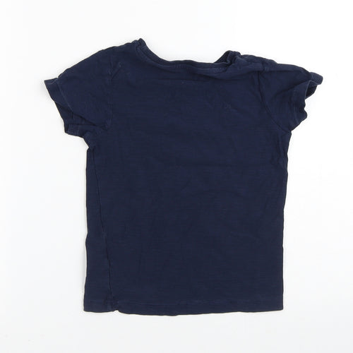 Casual Dept Boys Blue  100% Cotton Basic T-Shirt Size 5 Years Crew Neck