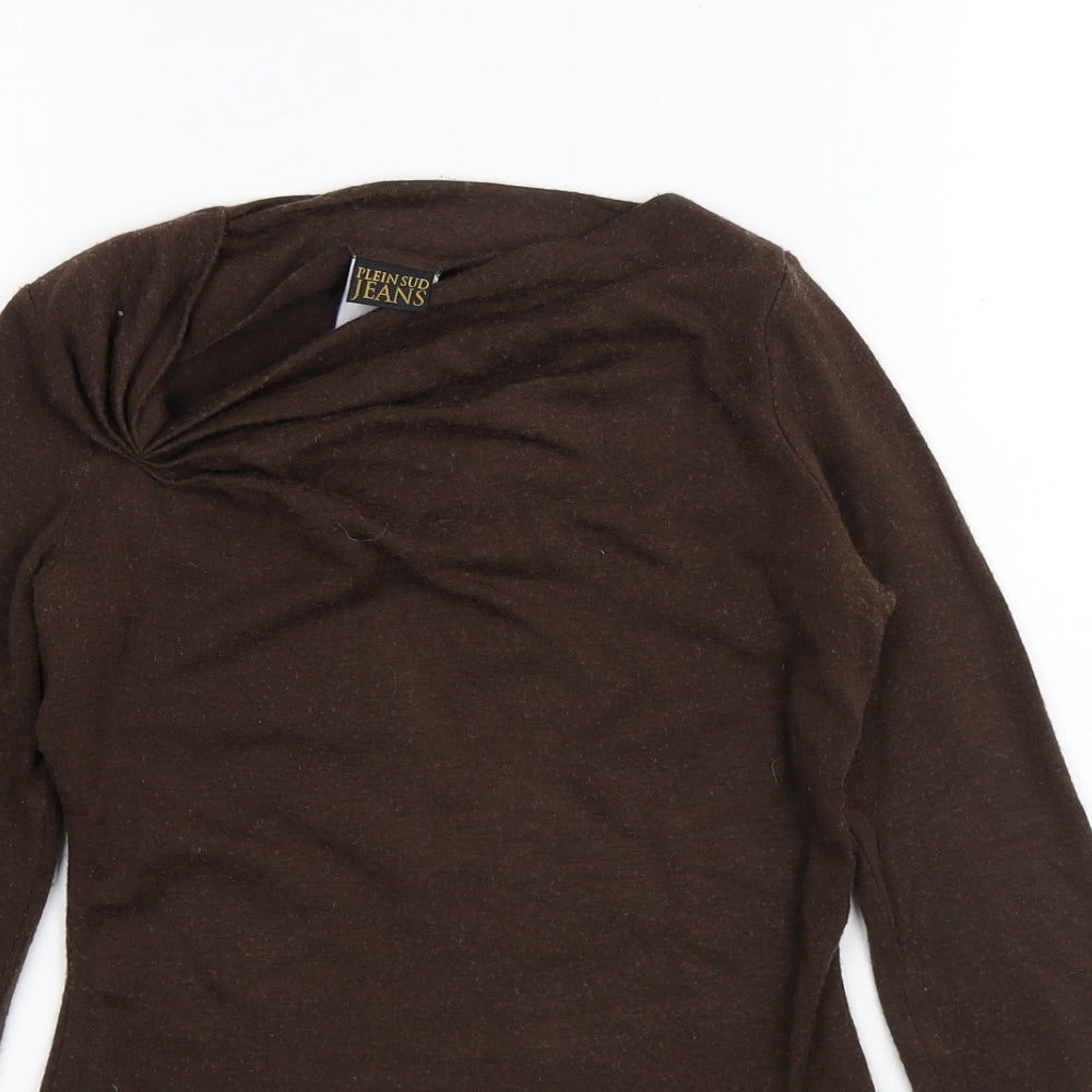 Plein Sud Womens Brown  Polyester Pullover Sweatshirt Size S