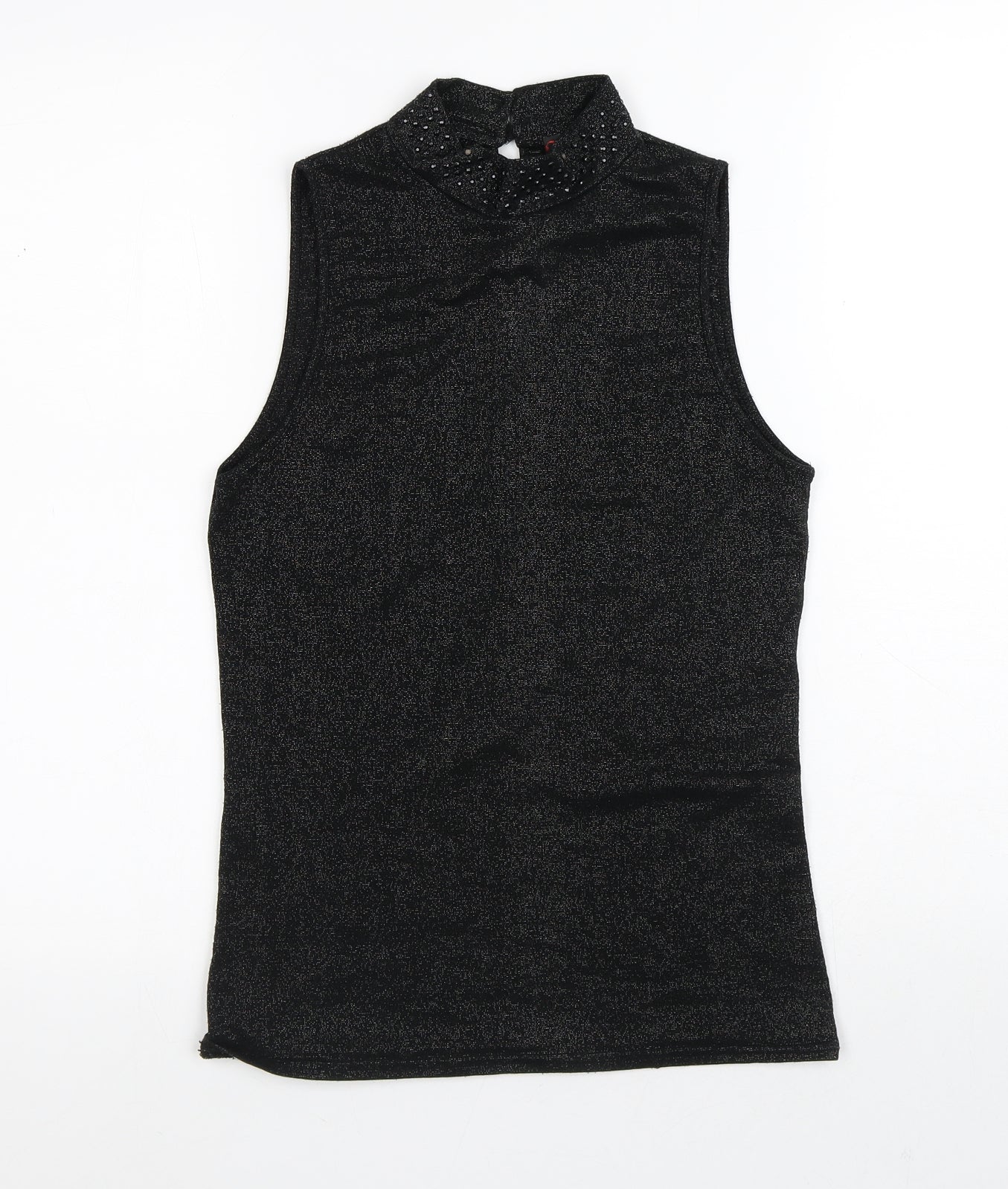 Morgan de Toi Womens Black  Polyamide Camisole Tank Size S High Neck