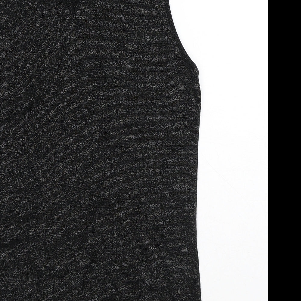 Morgan de Toi Womens Black  Polyamide Camisole Tank Size S High Neck