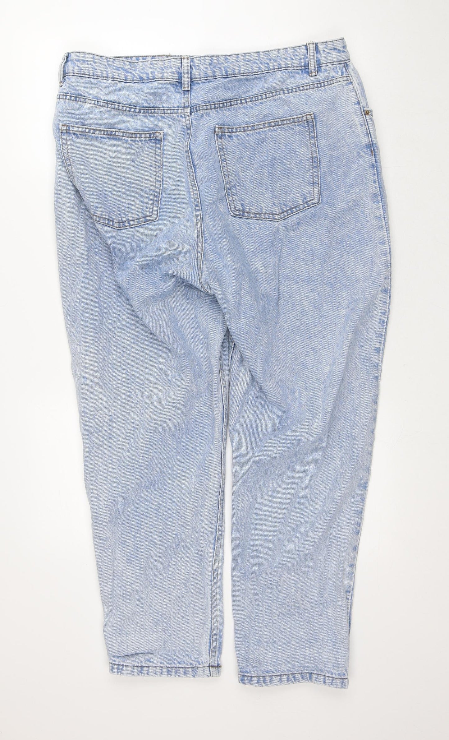 Primark Womens Blue  100% Cotton Tapered Jeans Size 18 L26 in Regular
