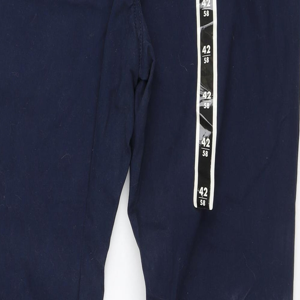 Livergy Mens Blue  Cotton Trousers  Size 42 in L34 in Regular