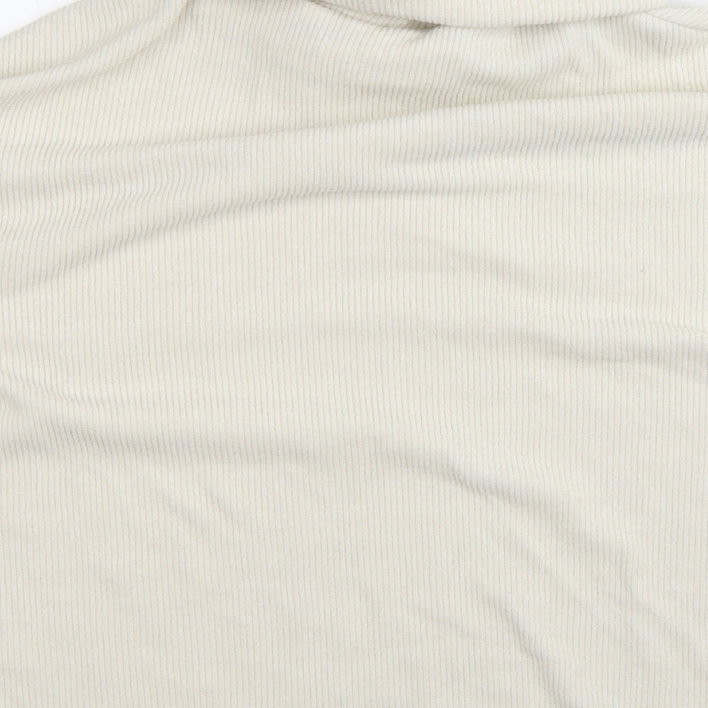 Apricot Womens White Roll Neck  Viscose Pullover Jumper Size 12
