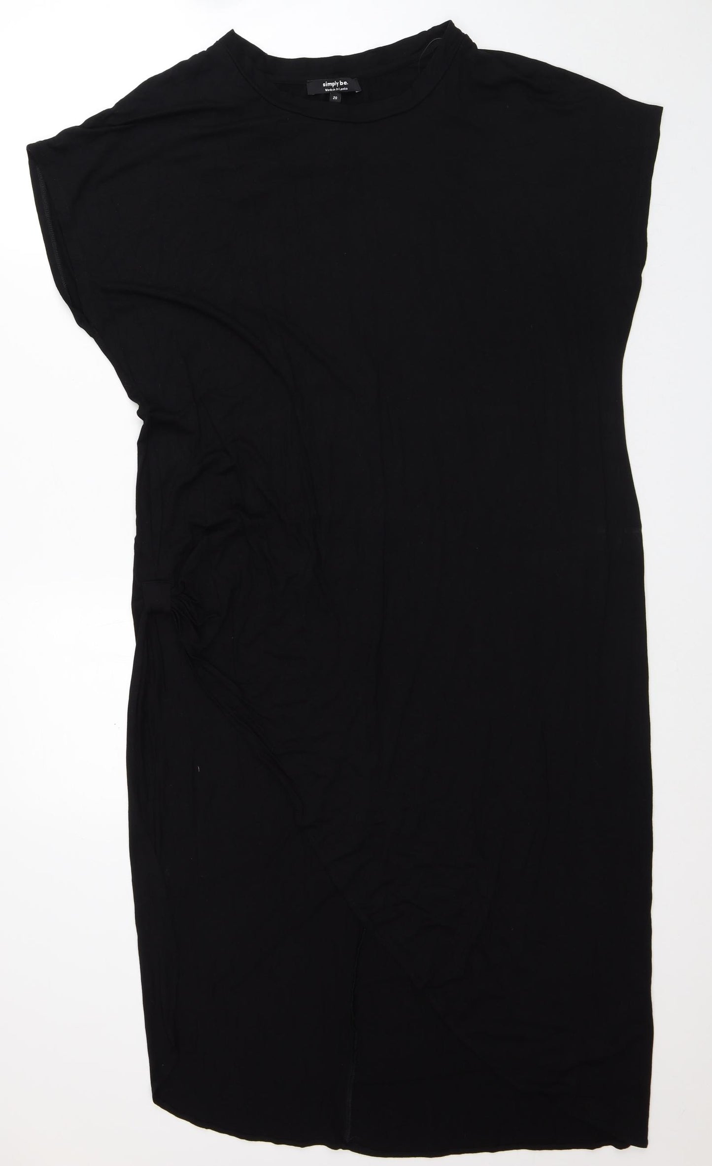 Simply Be Womens Black  Viscose Maxi  Size 20  Round Neck