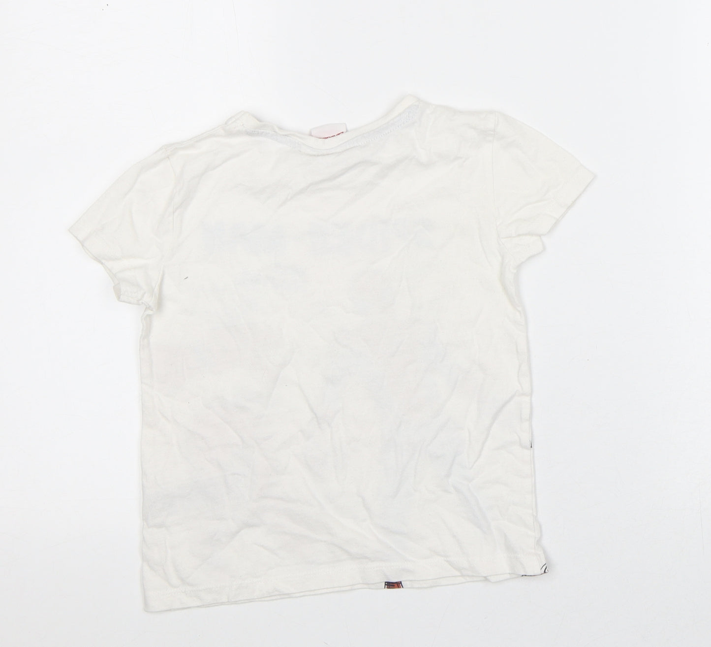 Marvel Boys White  100% Cotton Basic T-Shirt Size 5-6 Years Crew Neck  - Spiderman