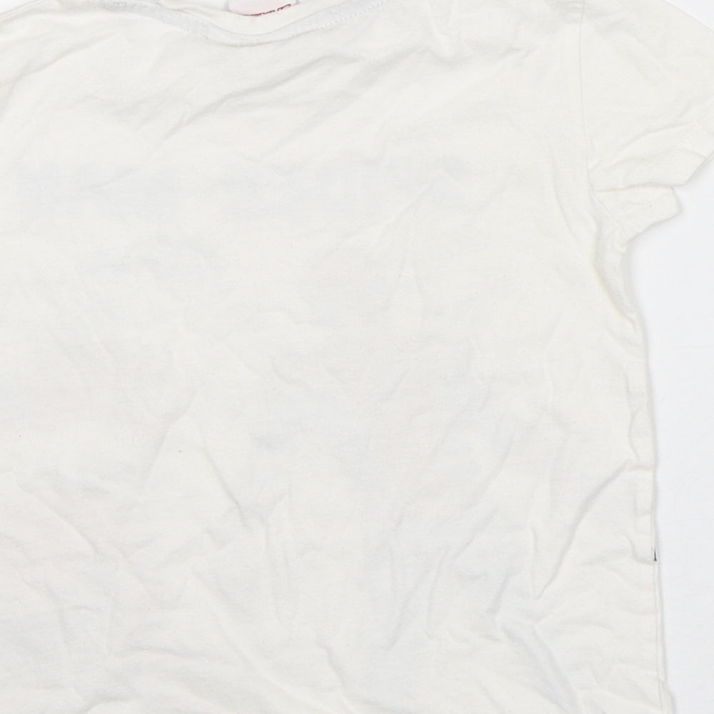 Marvel Boys White  100% Cotton Basic T-Shirt Size 5-6 Years Crew Neck  - Spiderman