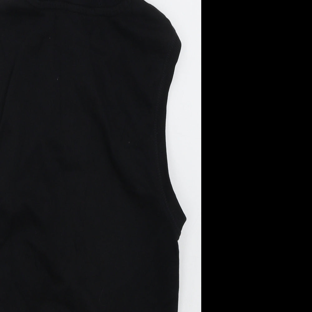 George Boys Black  Cotton Full Zip Hoodie Size 10-11 Years  Zip