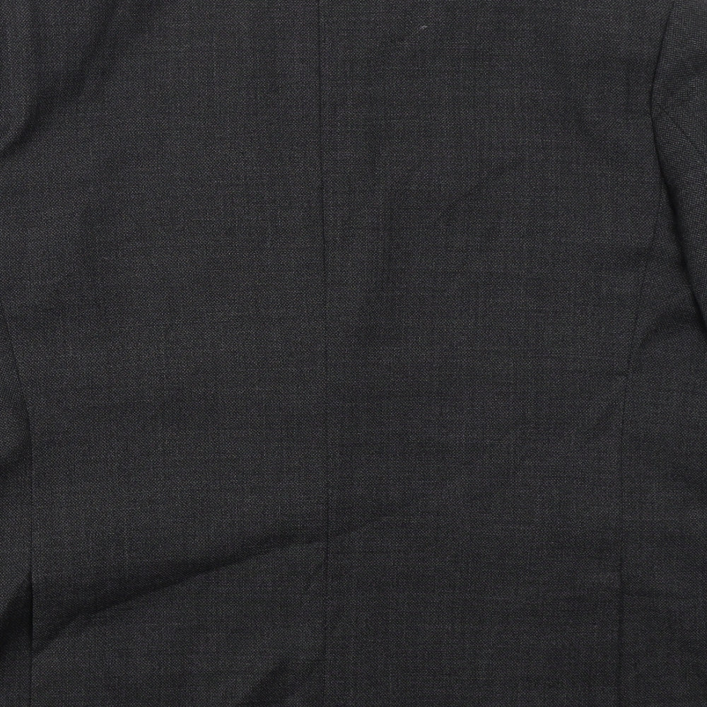 Racing Green Mens Grey  Polyester Jacket Suit Jacket Size 46