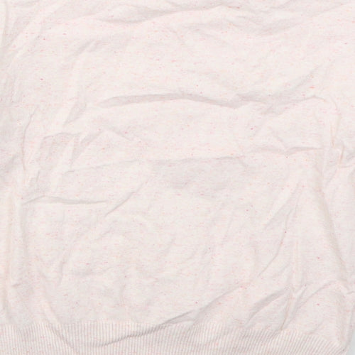 Marks and Spencer Womens Pink Mock Neck  Cotton Pullover Jumper Size S