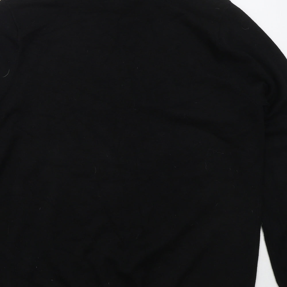 Joseph A Mens Black Roll Neck  Nylon Pullover Jumper Size L