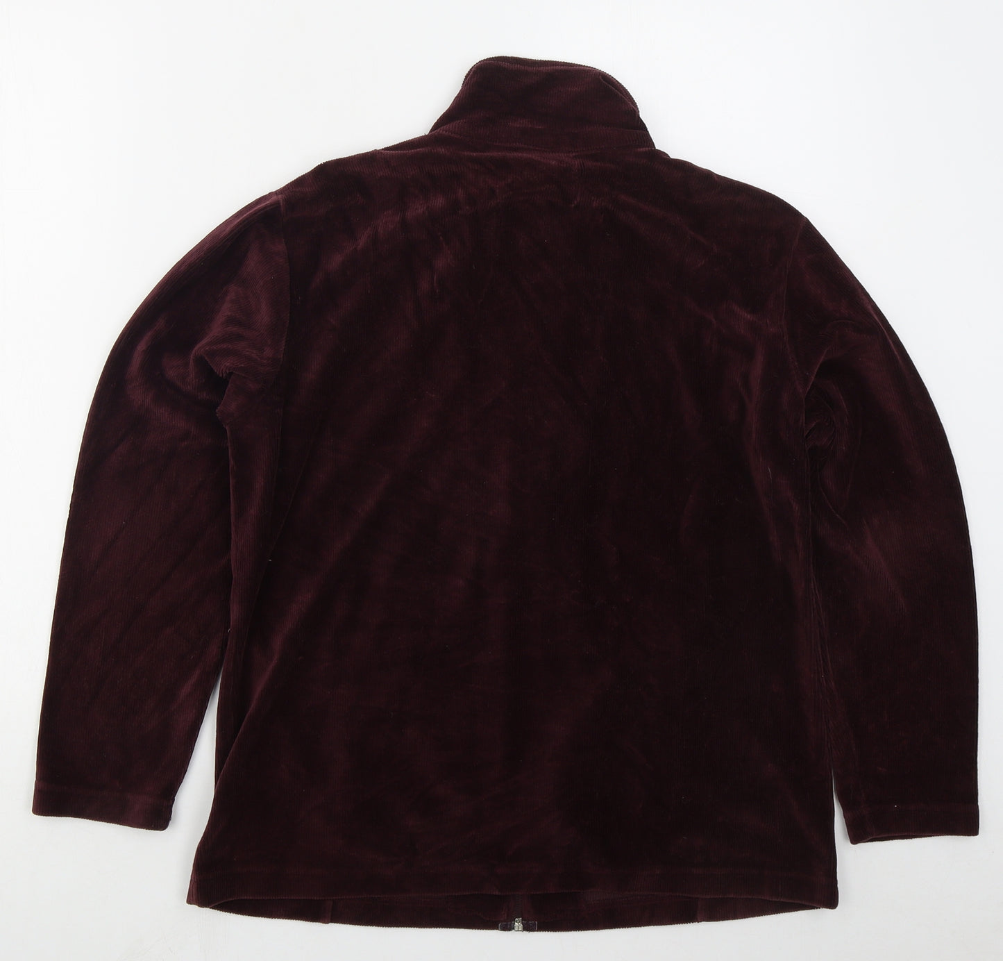 First Avenue Womens Purple  Cotton Full Zip Sweatshirt Size M  Zip