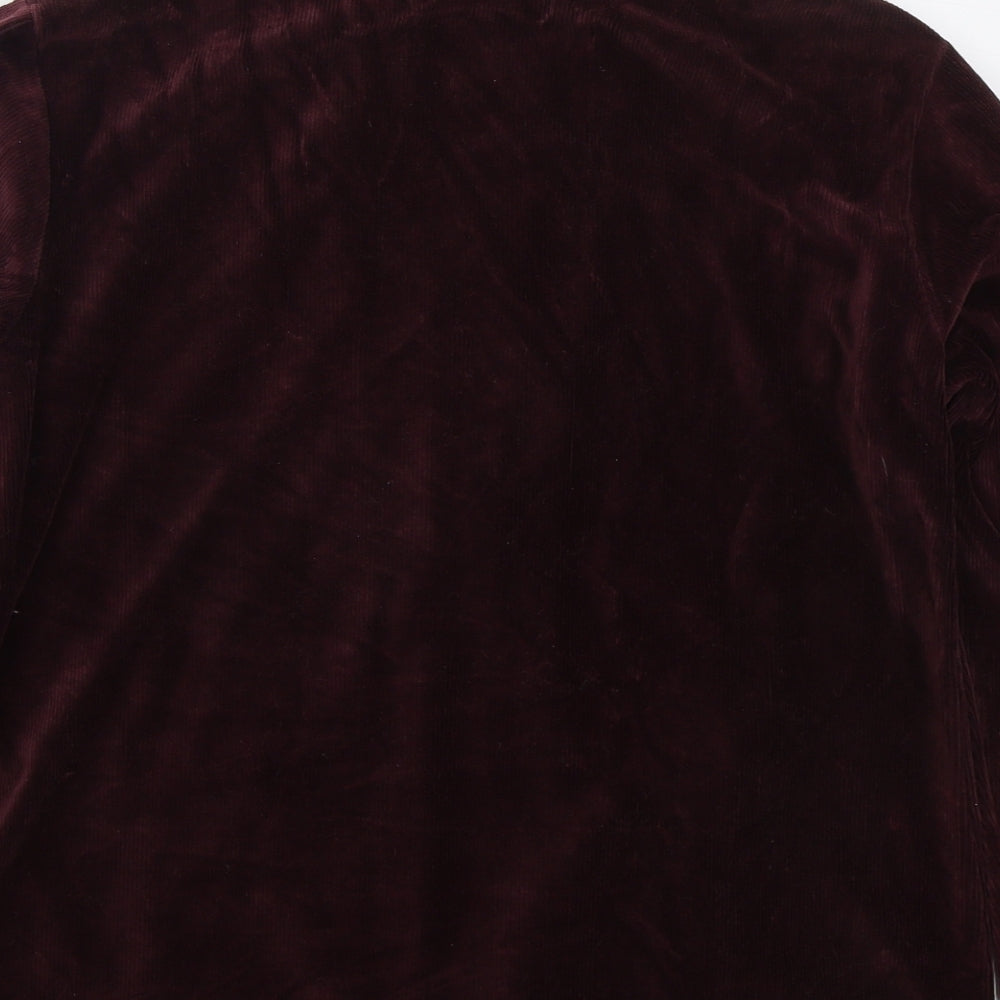 First Avenue Womens Purple  Cotton Full Zip Sweatshirt Size M  Zip