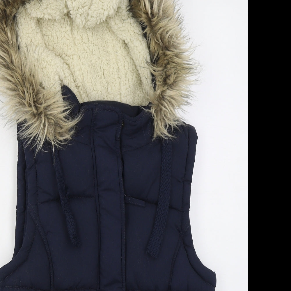 George Womens Blue   Gilet Coat Size 10  Zip