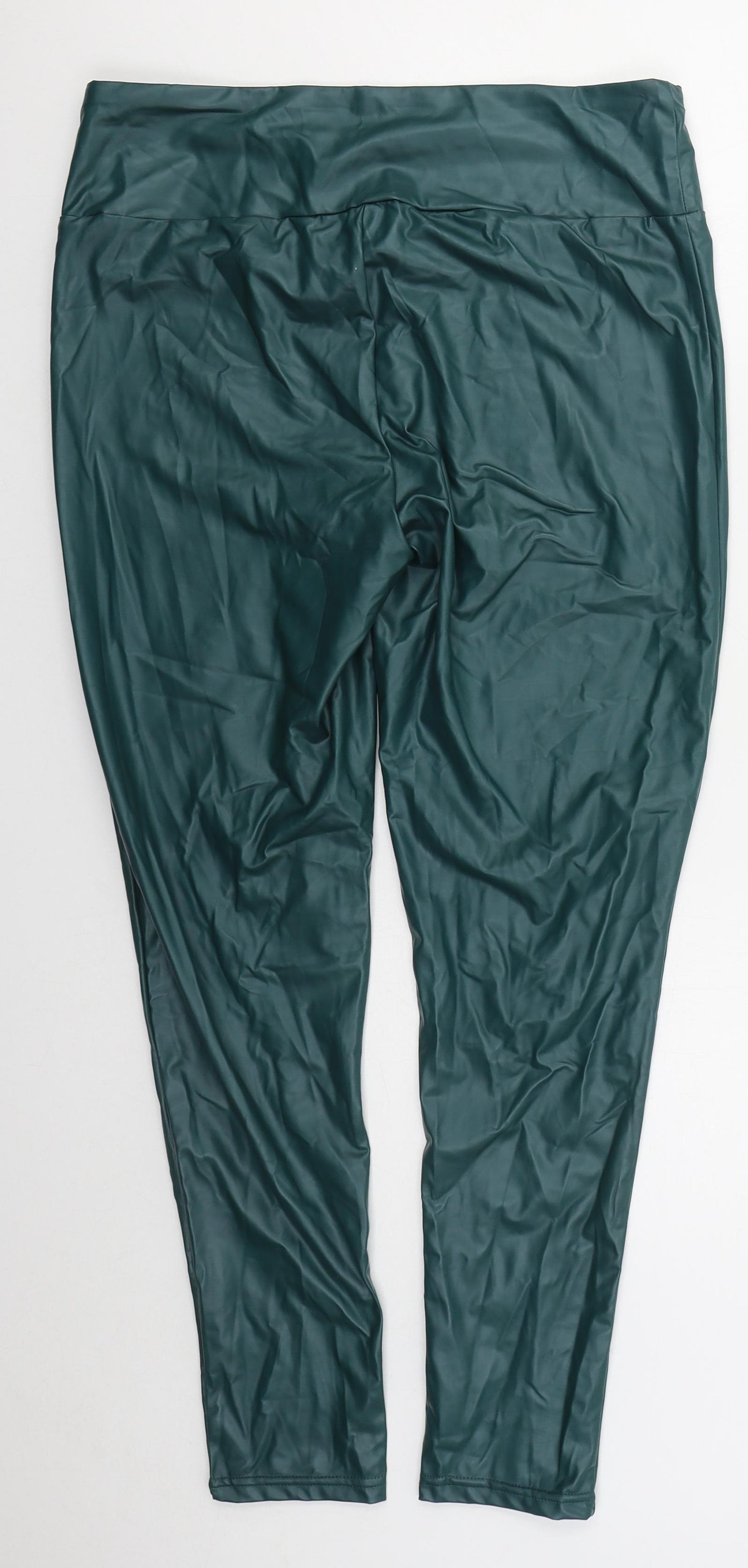 Primark Womens Green  Polyester Carrot Leggings Size 14 L28 in