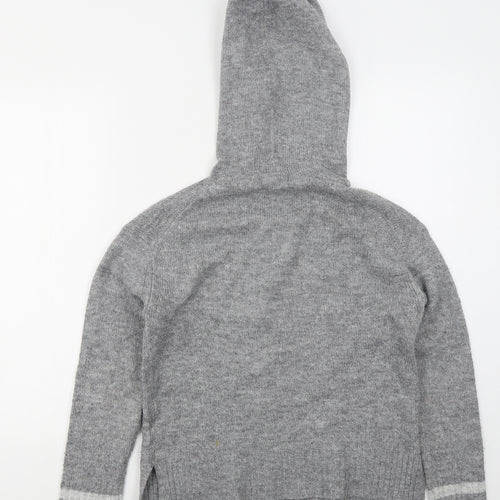 Primark Womens Grey  Acrylic Pullover Hoodie Size 4  Pullover