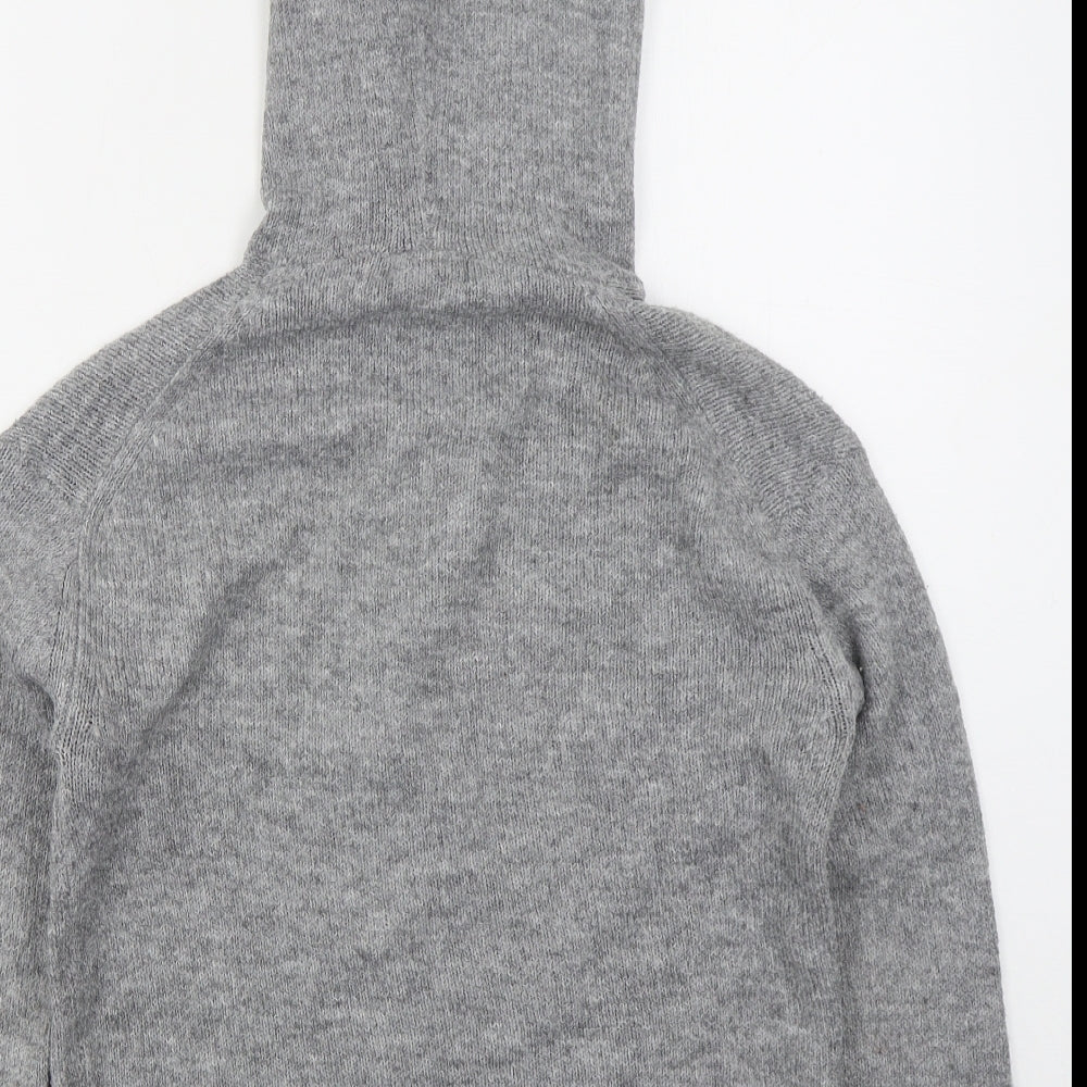 Primark Womens Grey  Acrylic Pullover Hoodie Size 4  Pullover