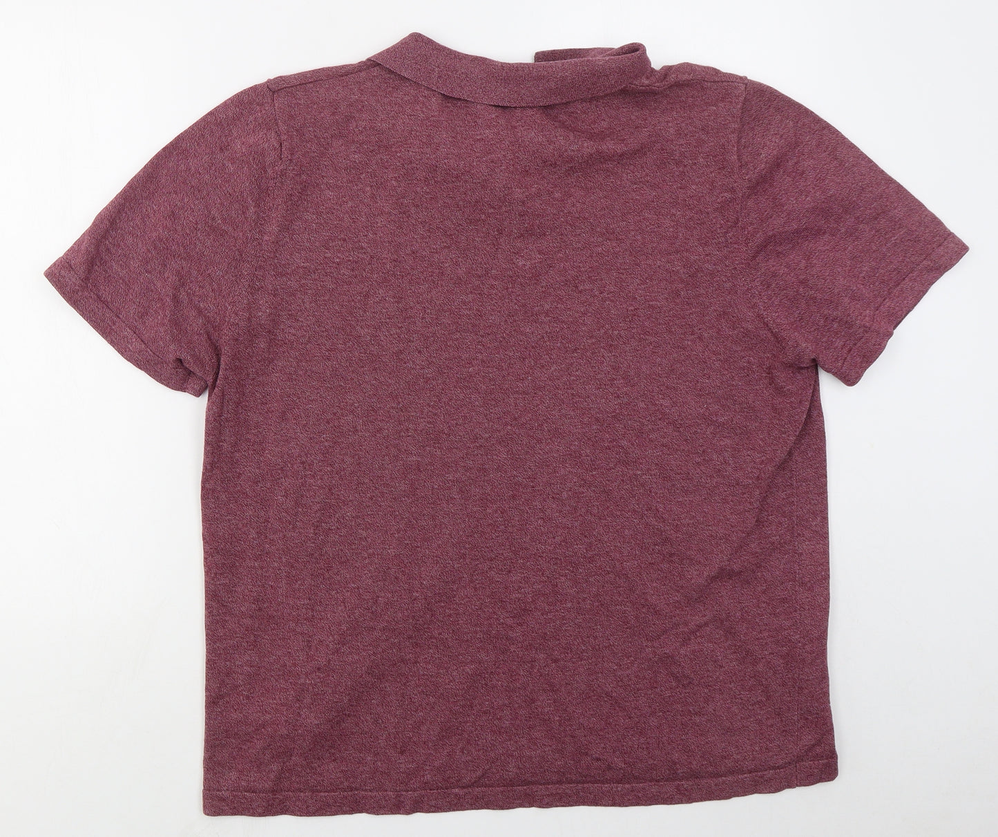 George Mens Purple  Cotton  Polo Size 2XL Collared Pullover