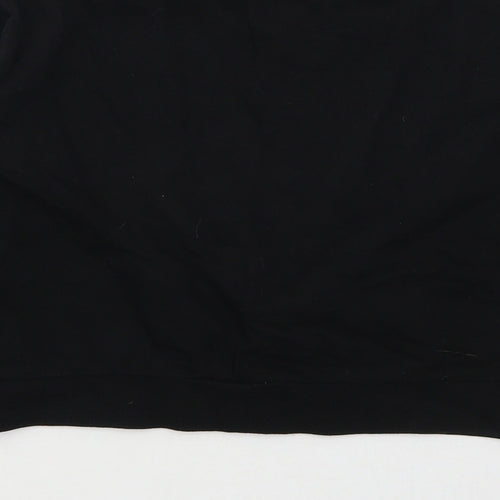 Sinsay Womens Black  Cotton Pullover Sweatshirt Size XS  Pullover - Current Mood
