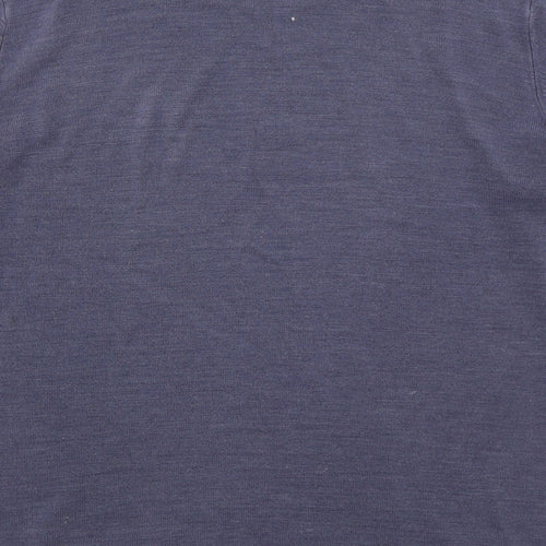 George Mens Blue Crew Neck  Acrylic Pullover Jumper Size L