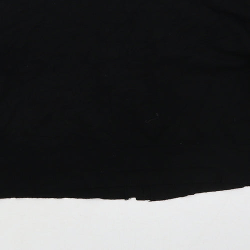 Zara Womens Black Boat Neck  Viscose Cardigan Jumper Size S