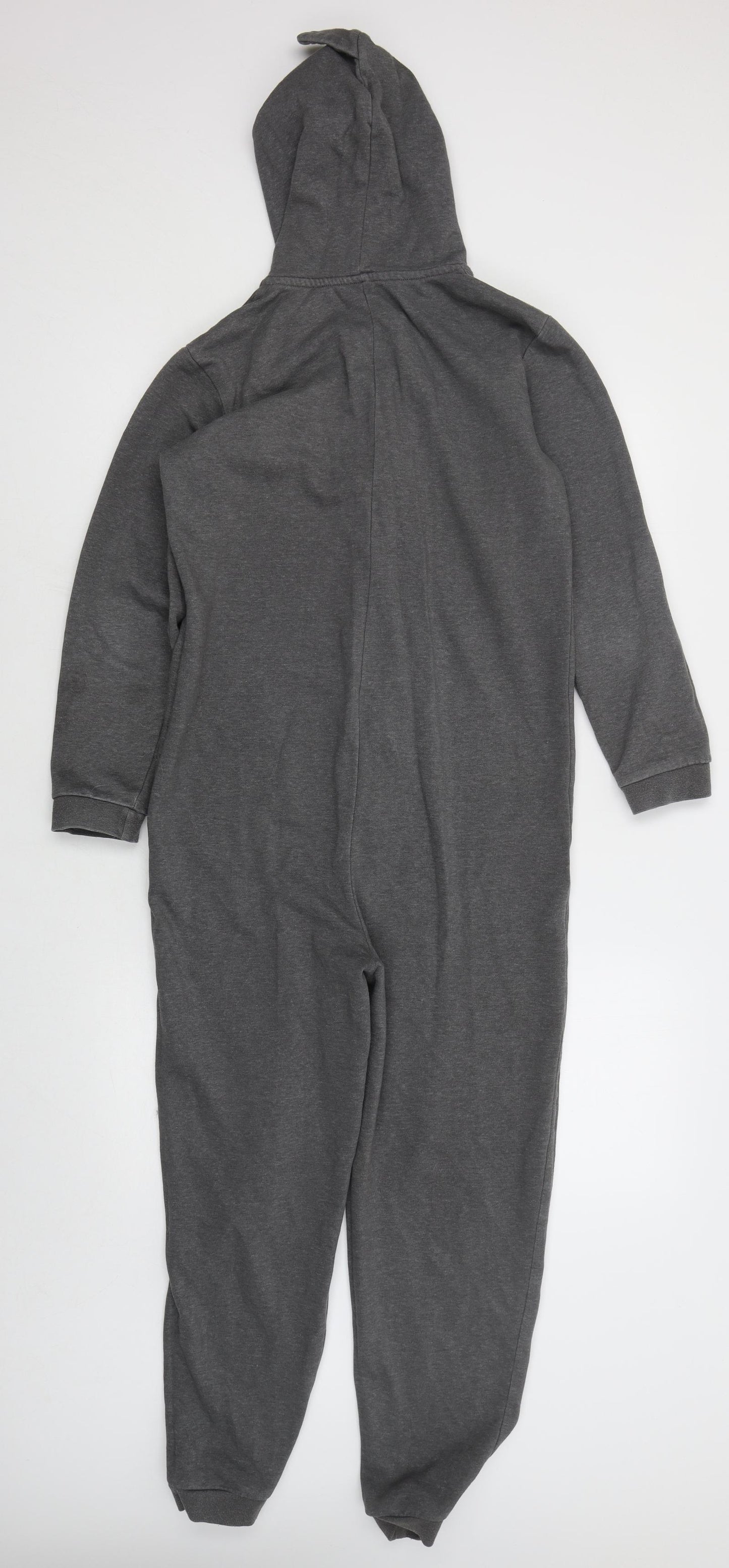 George Boys Grey Solid Cotton  One Piece Size 12-13 Years  Zip - Shark Tastic