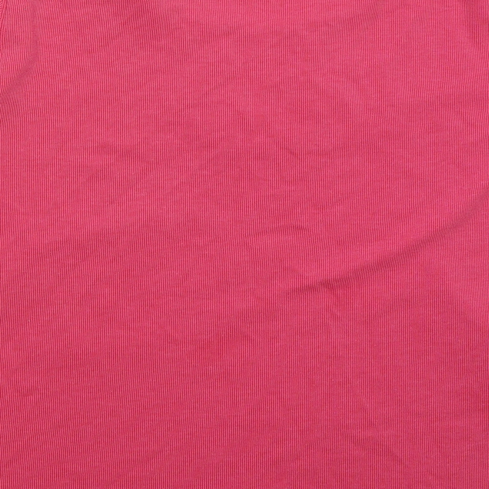 Bonmarché Womens Pink  Cotton Basic T-Shirt Size XL Crew Neck