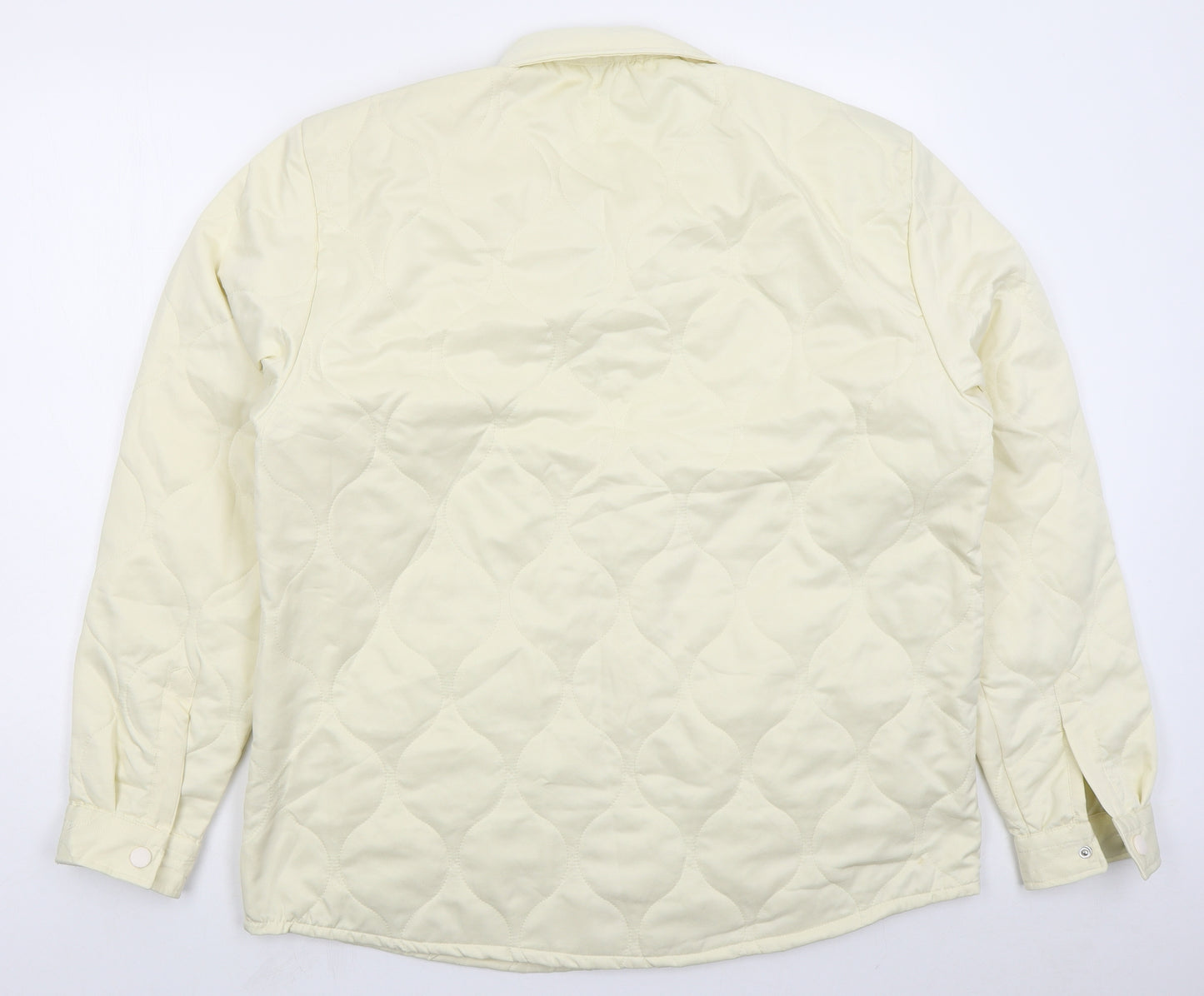 Boohoo MAN Mens Beige   Quilted Coat Size XL  Button