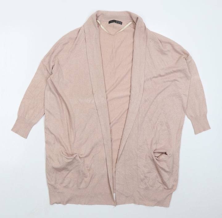 Atmosphere Womens Pink V-Neck Viscose Cardigan Jumper Size 10