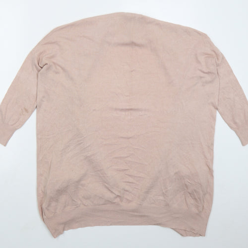 Atmosphere Womens Pink V-Neck  Viscose Cardigan Jumper Size 10