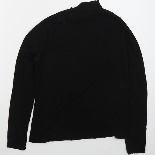 Primark Womens Black Mock Neck  Polyester Pullover Jumper Size 12