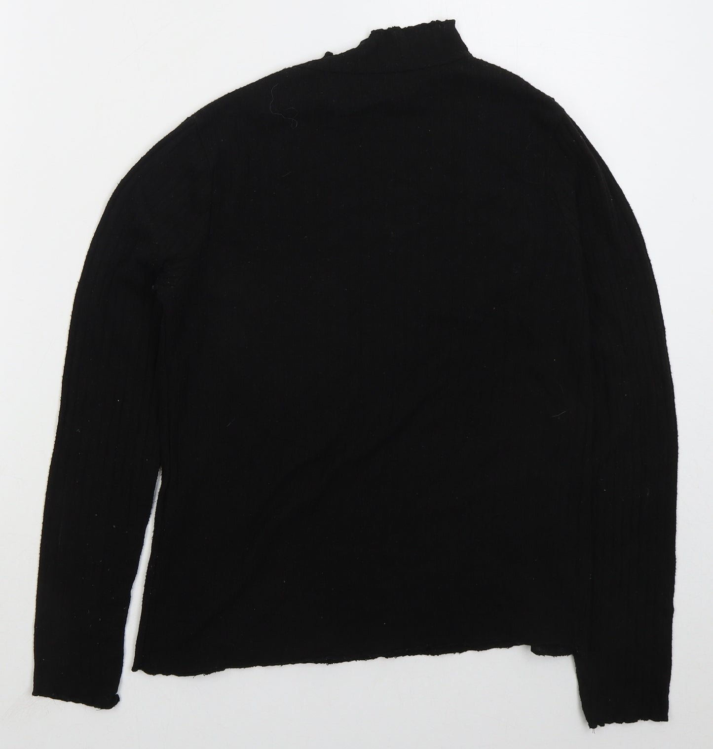 Primark Womens Black Mock Neck  Polyester Pullover Jumper Size 12