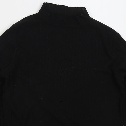 Primark Womens Black Mock Neck  Polyester Pullover Jumper Size 12