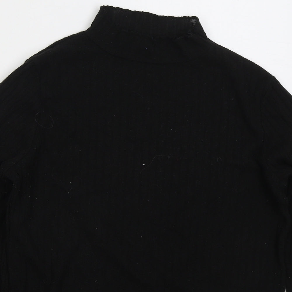 Primark Womens Black Mock Neck  Polyester Pullover Jumper Size 12