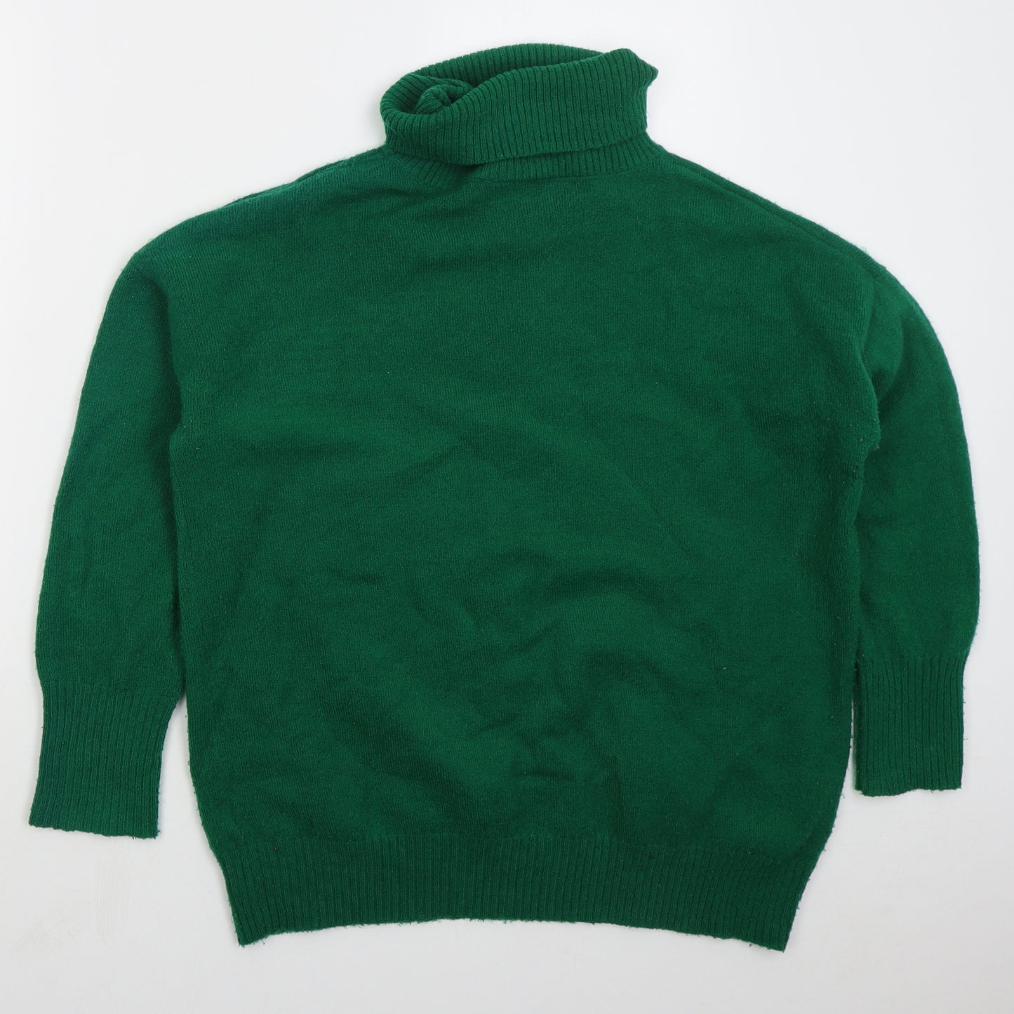 Wallis Womens Green Roll Neck  Acrylic Pullover Jumper Size M