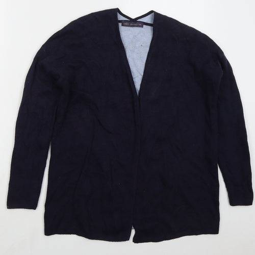 Marks and Spencer Womens Blue V-Neck  Nylon Cardigan Jumper Size 8