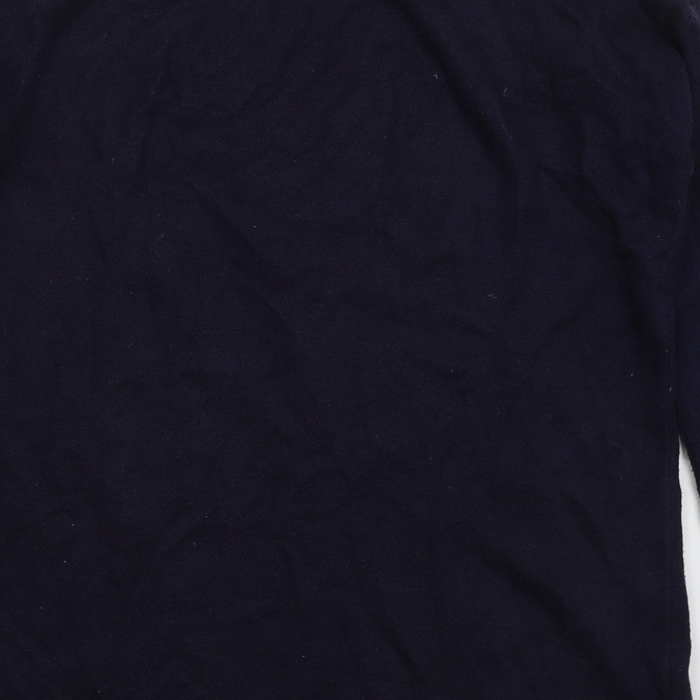 Marks and Spencer Womens Blue V-Neck  Nylon Cardigan Jumper Size 8