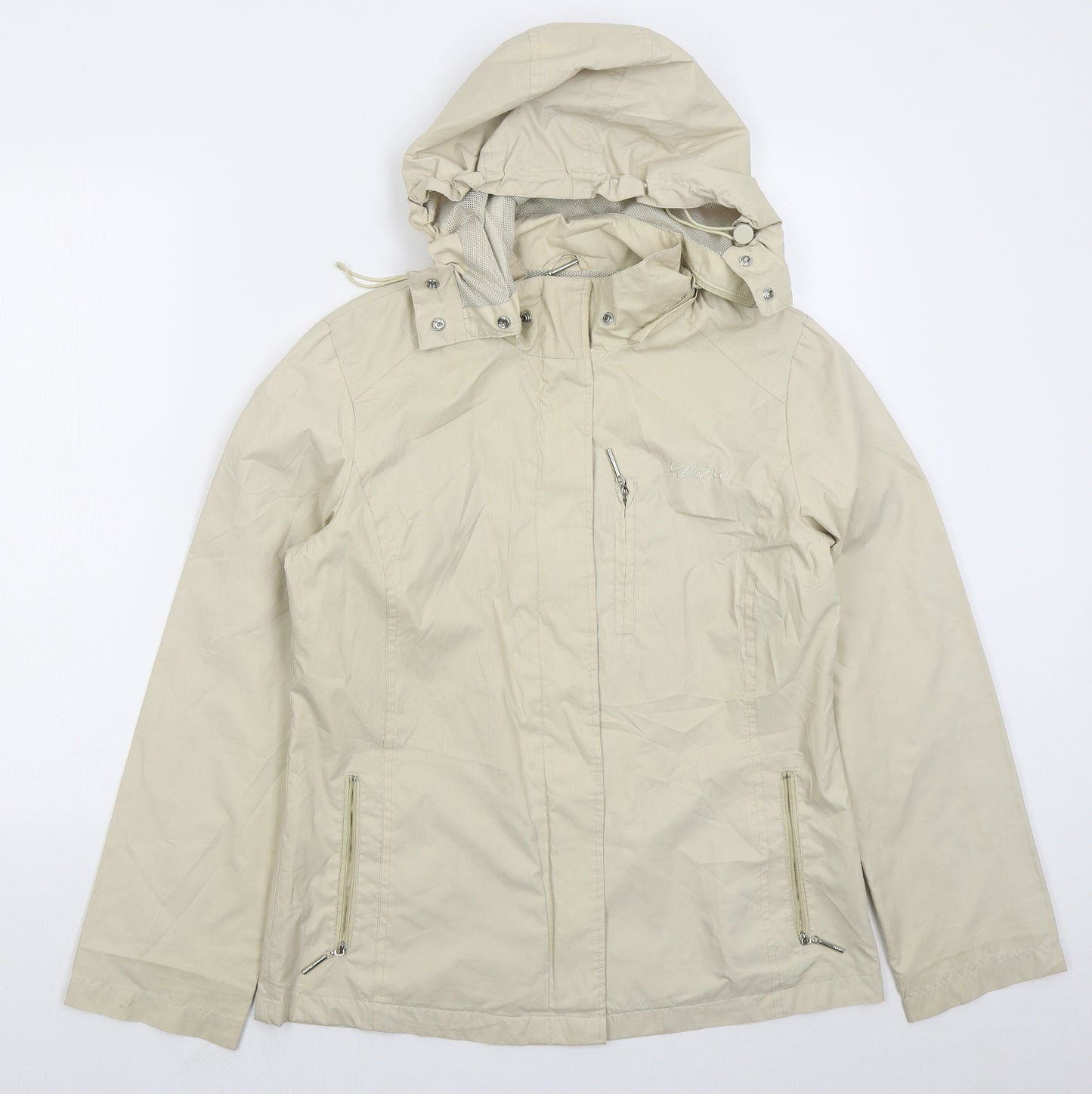 Maine Womens Beige   Jacket Coat Size 12  Zip