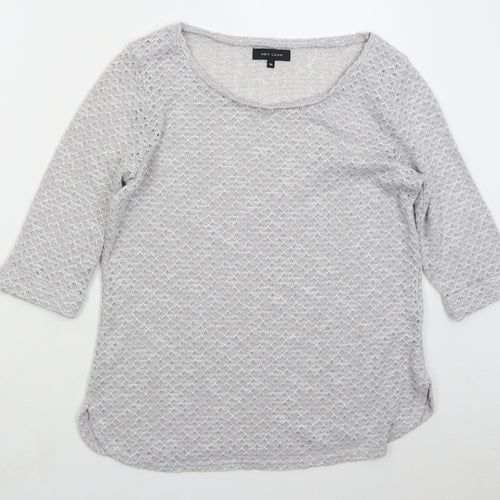 New Look Womens Grey Round Neck  Polyester Pullover Jumper Size 14