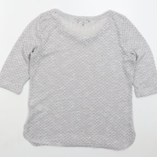 New Look Womens Grey Round Neck  Polyester Pullover Jumper Size 14