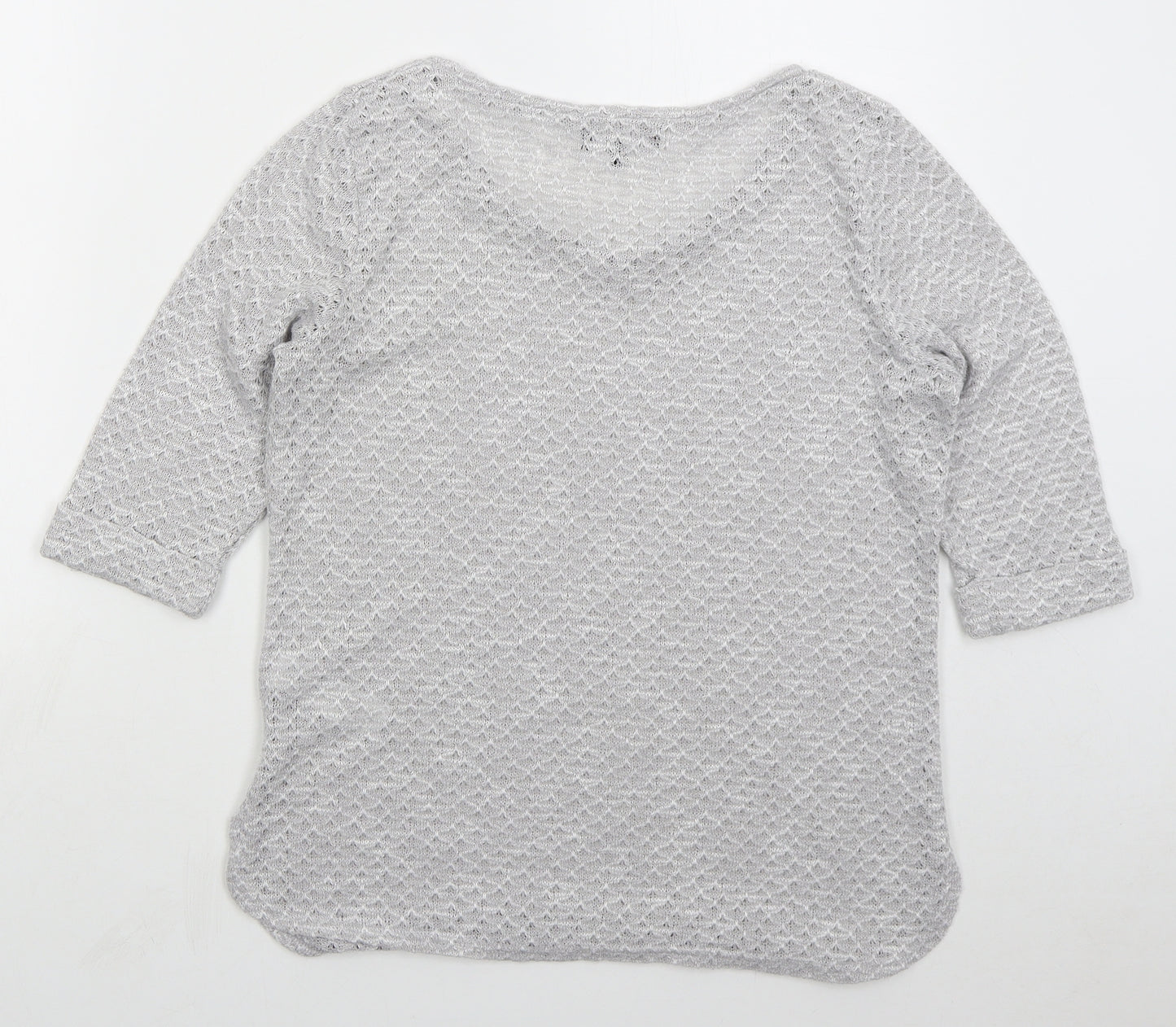 New Look Womens Grey Round Neck  Polyester Pullover Jumper Size 14