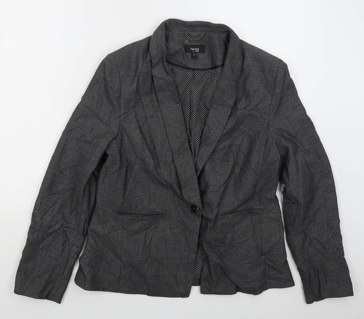 NEXT Womens Grey  Polyester Jacket Suit Jacket Size 14