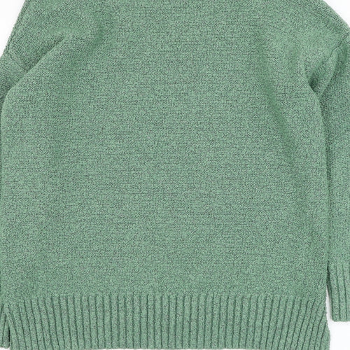 Marks and Spencer Womens Green Round Neck  Acrylic Pullover Jumper Size S