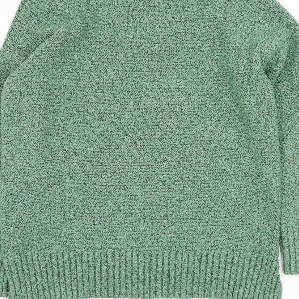 Marks and Spencer Womens Green Round Neck  Acrylic Pullover Jumper Size S