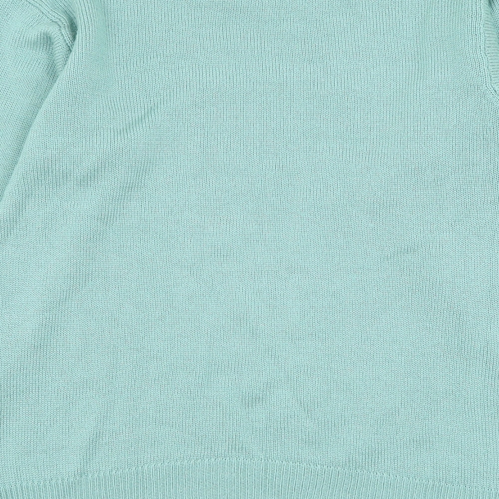 Preworn Womens Green Round Neck  Polyester Pullover Jumper Size L