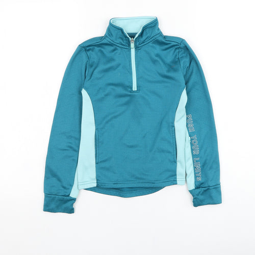 Dunnes Stores Girls Blue  Polyester Pullover Sweatshirt Size 8-9 Years  Pullover